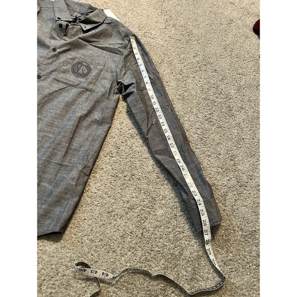 Wesc Oden Long Sleeve Oxford Button Up Shirt‎ Size Men’s Small NWT GRAY - Picture 5 of 7